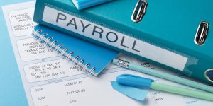 high-angle-payroll-concept